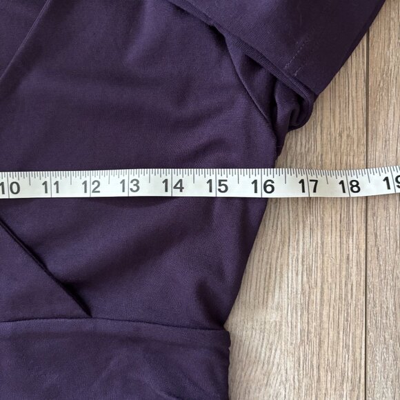 Eddie Bauer Faux Wrap Long Sleeve Purple Dress Womens Small Travel Comfycore - Picture 8 of 12